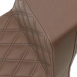 Step-Up Seat - Front Lattice Stitch/Rear Smooth - Brown - Scout Bobber 2018 - 2022