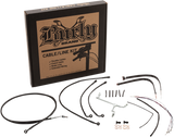 Handlebar Cable/Brake Line Kit - Complete - 16\" Ape Hanger Handlebars - Stainless Steel 2017 - 2019