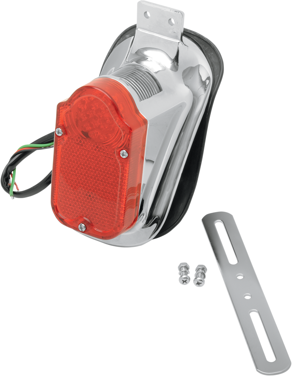 Tombstone Taillight/License Plate Mount - Top Tag - Red Lens