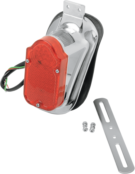 Tombstone Taillight/License Plate Mount - Top Tag - Red Lens