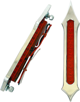 Bag Light - Tribal Slotted - Red Lens - Chrome