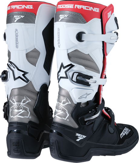 Tech 7 Boots - Black/White/Red - US 10