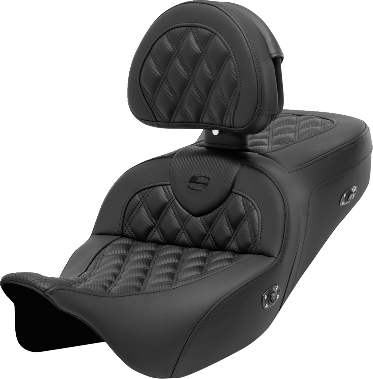 Roadsofa™ Seat - with Backrest - Lattice Stitch - Carbon Fiber - FL \'08-\'23 2008 - 2023