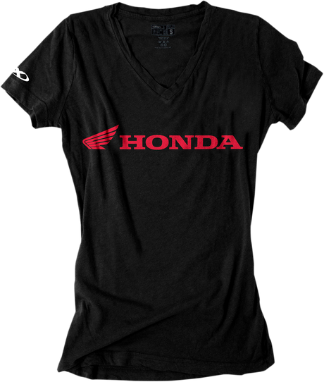 Women\'s Honda V-Neck T-Shirt - Black - Small
