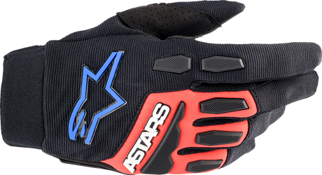 Full Bore XT Gloves - Black/Bright Red/Blue - Large