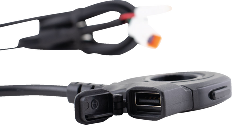 Heated Grip Thumb Switch - USB-A Charger - Black