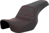 Step-Up Seat - Honeycomb - Red Stitching - Dyna \'06-\'17 2006 - 2017