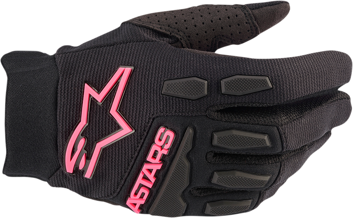 Women\'s Stella Full Bore Gloves - Black/Fluo Pink - XL