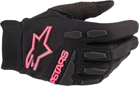 Women\'s Stella Full Bore Gloves - Black/Fluo Pink - XL