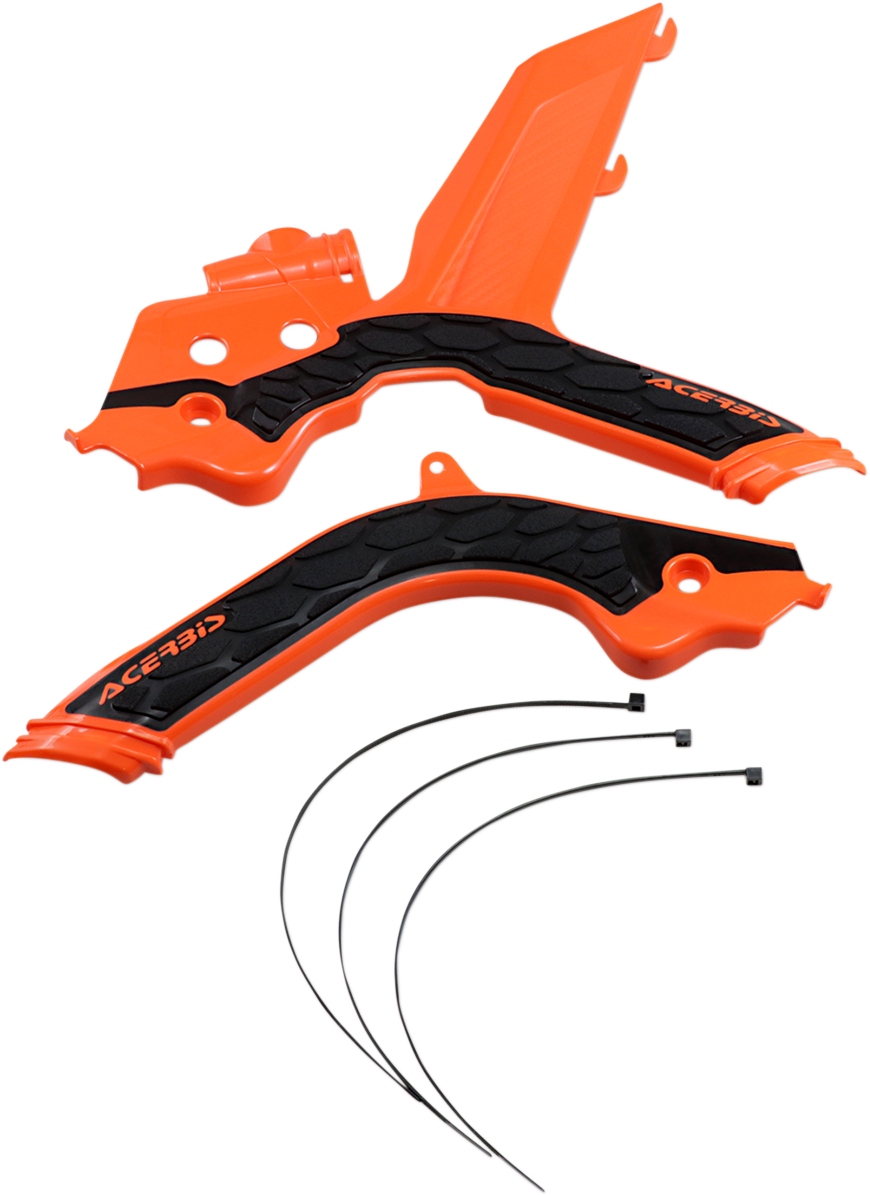 X-Grip Frame Guards - Orange/Black - KTM 2019 - 2022