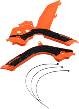 X-Grip Frame Guards - Orange/Black - KTM 2019 - 2022