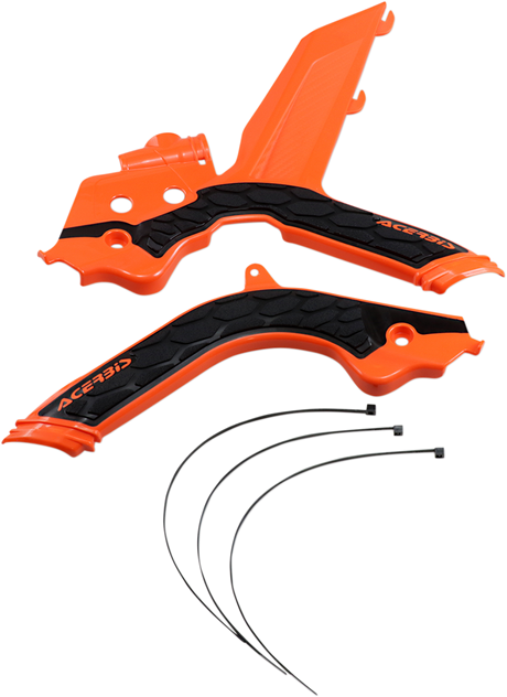 X-Grip Frame Guards - Orange/Black - KTM 2019 - 2022
