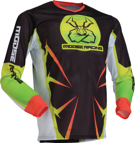 Youth Agroid Mesh Jersey - Hi-Viz/Black - XS
