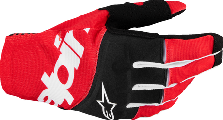 Techstar MX Gloves - Black/Bright Red - Small