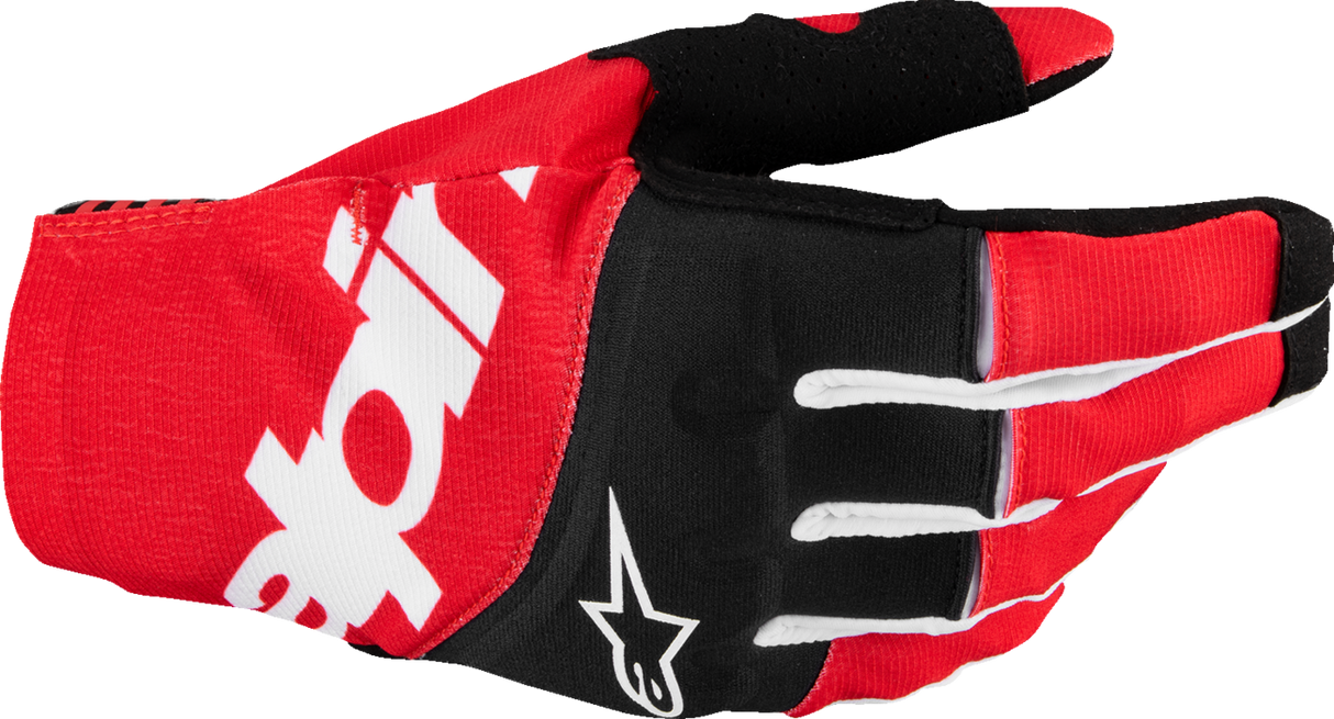 Techstar MX Gloves - Black/Bright Red - Medium