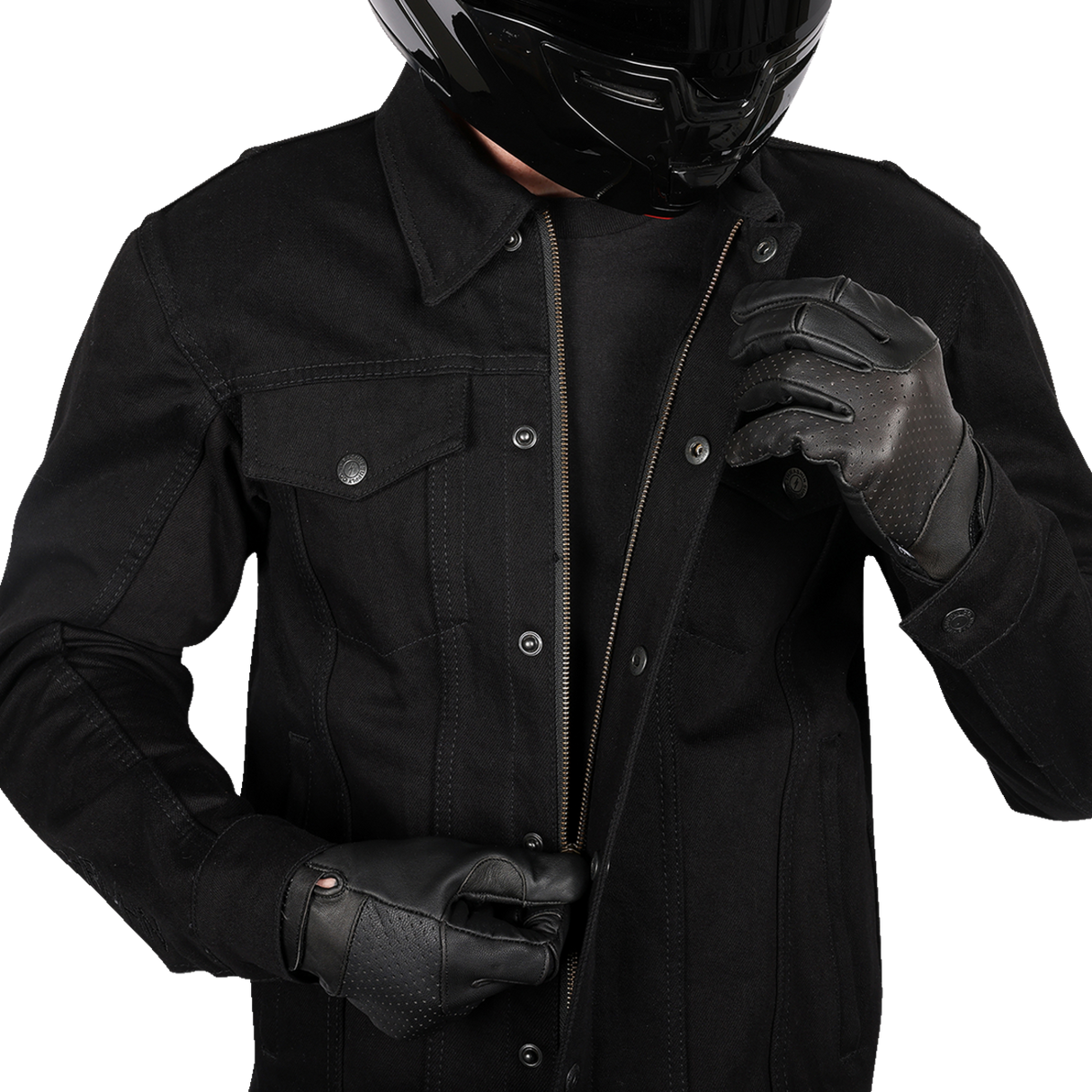 Highway v2 Denim Riding Jacket - Black - Large