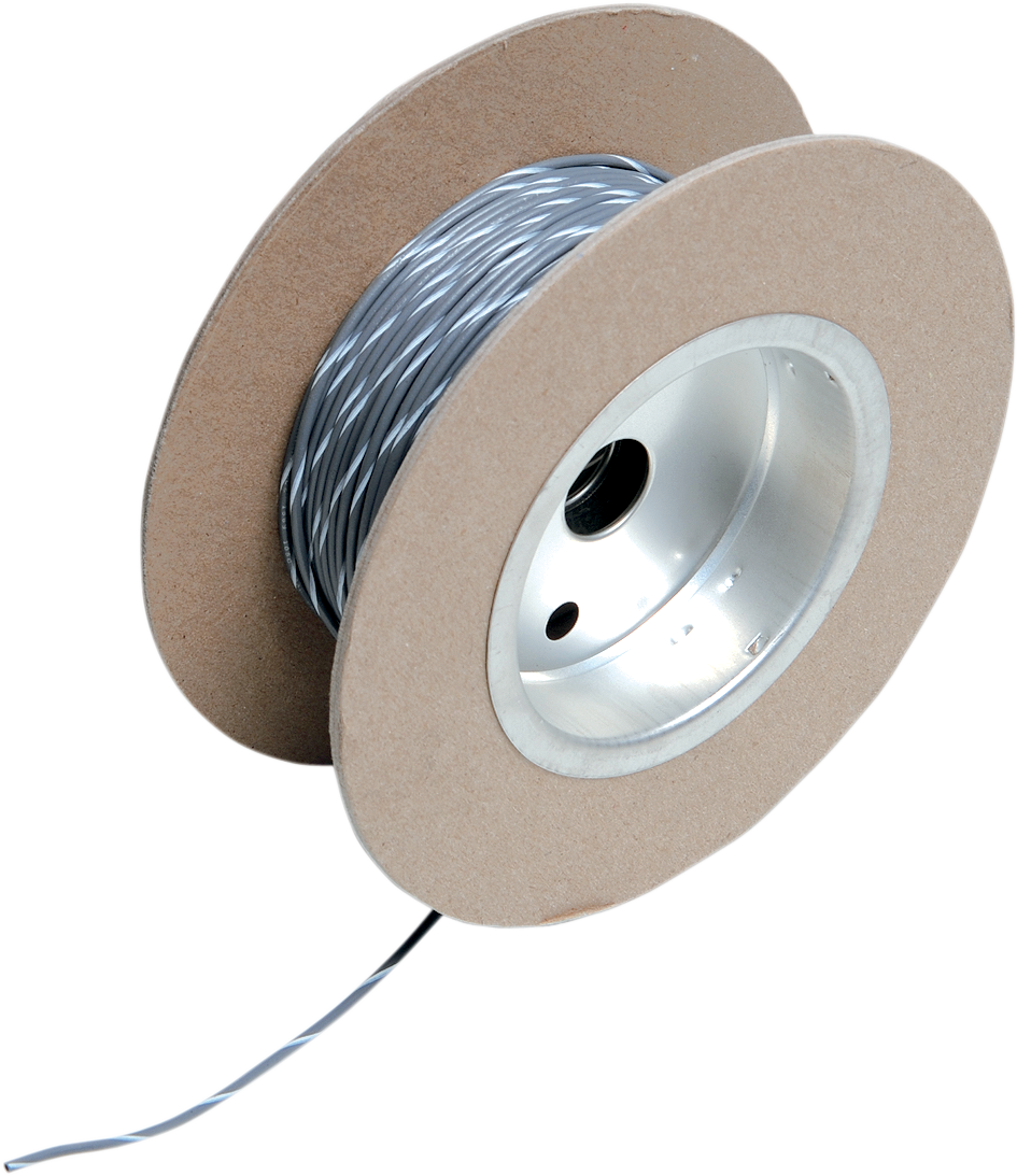 100\' Wire Spool - 18 Gauge - Gray/White
