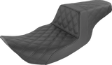 Step-Up Seat - Full Lattice Stitch - Black - FLHR/FLHX 1997 - 2007