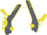 X-Grip Frame Guards - Gray/Yellow - DR-Z 400S/E/SM 2000 - 2024