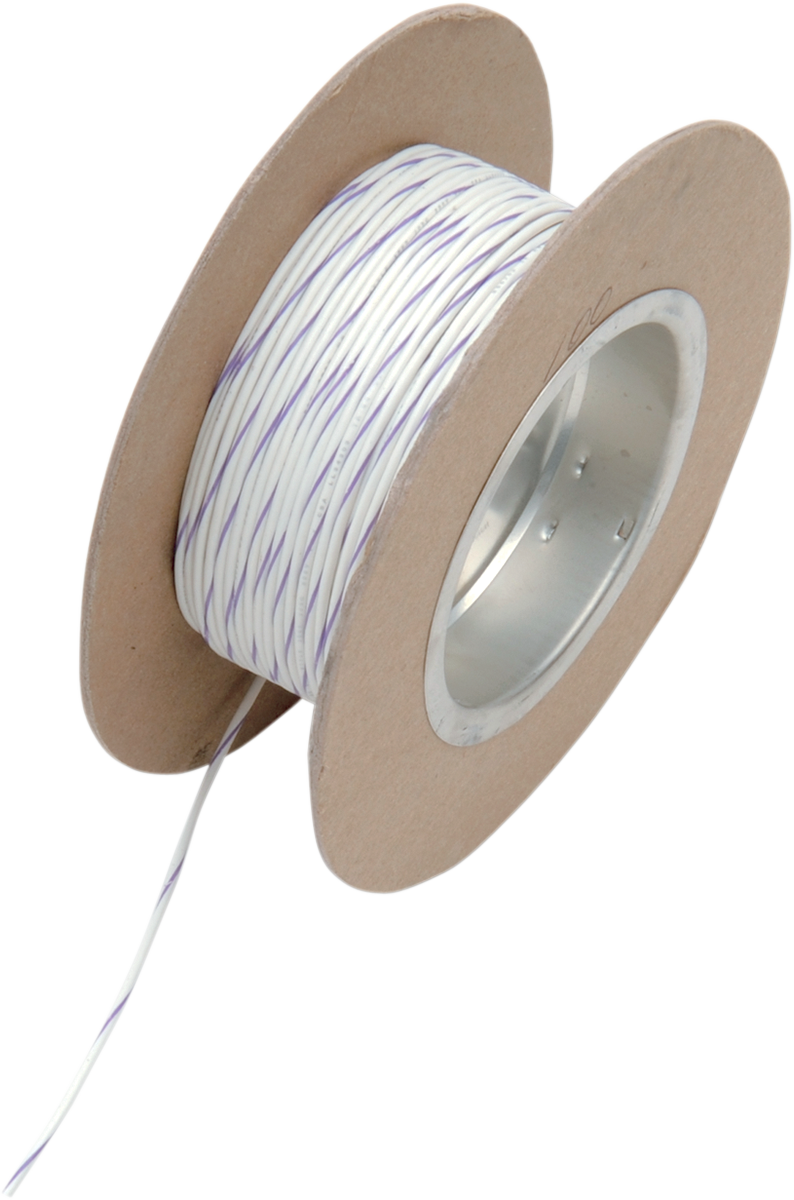 100\' Wire Spool - 18 Gauge - White/Violet
