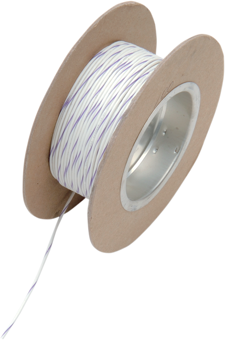 100\' Wire Spool - 18 Gauge - White/Violet