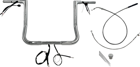 1-1/4\" EZ Install Flat Top Handlebar - 14\" - Chrome 2023 - 2024