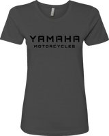 Women\'s Yamaha Motorcycles T-Shirt - Charcoal Black - Large