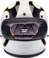 Gringo Helmet - Flames - White/Black - XS