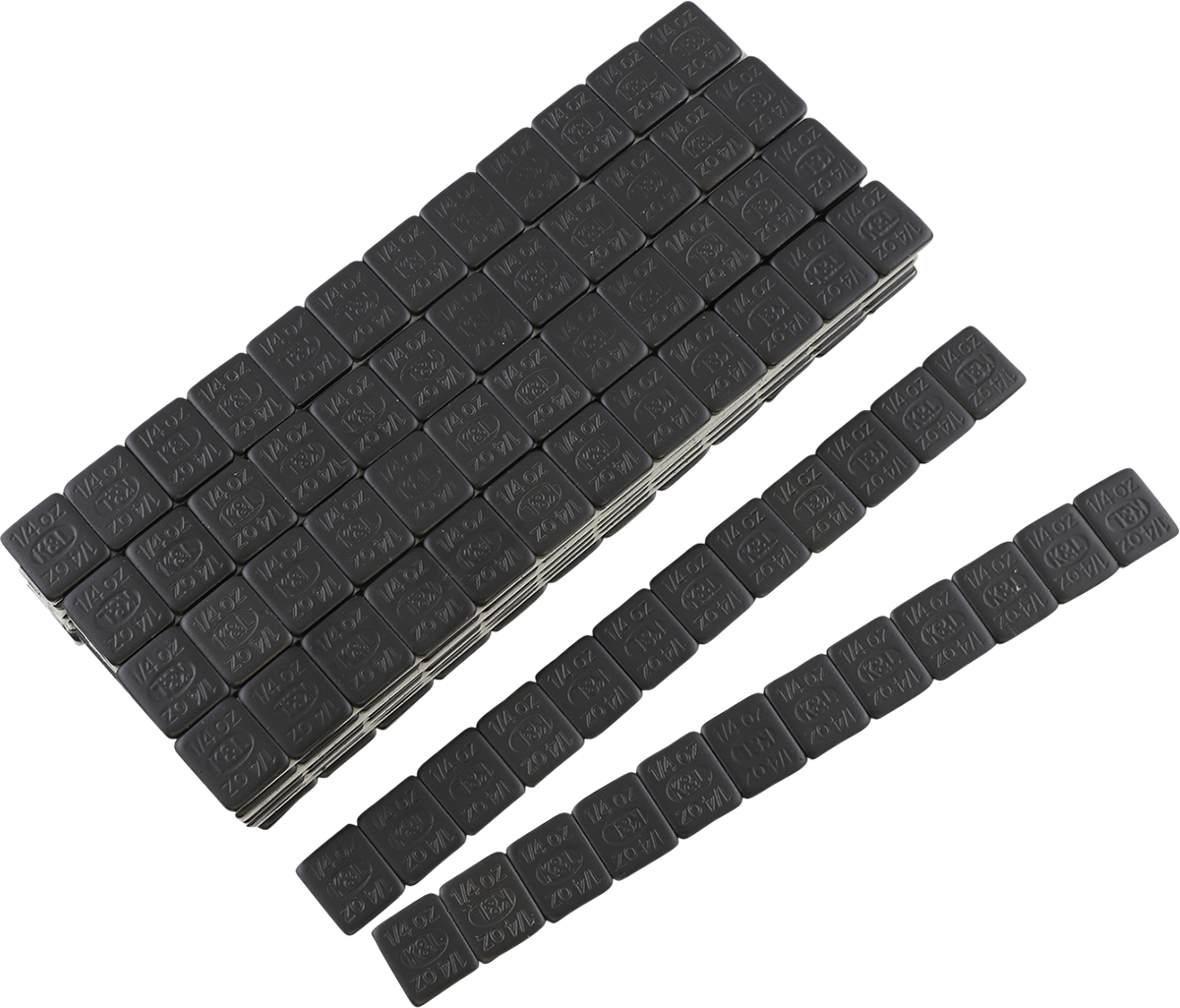 Wheel Weights - Rectangle - Adhesive Stick-On - Black - 360 Pack