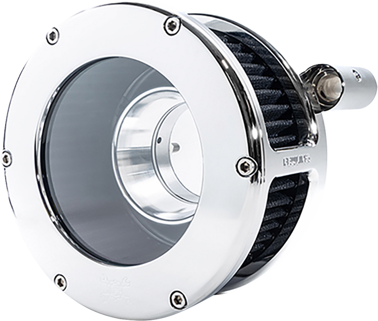 BA Air Cleaner Kit - Chrome/Clear with Black Filter - \'08-\'17 Dyna/Softail/Touring 2008 - 2017