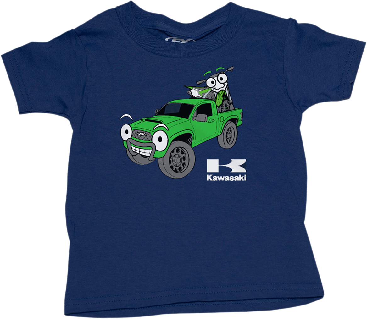 Toddler Kawasaki Truck T-Shirt - Navy - 4T