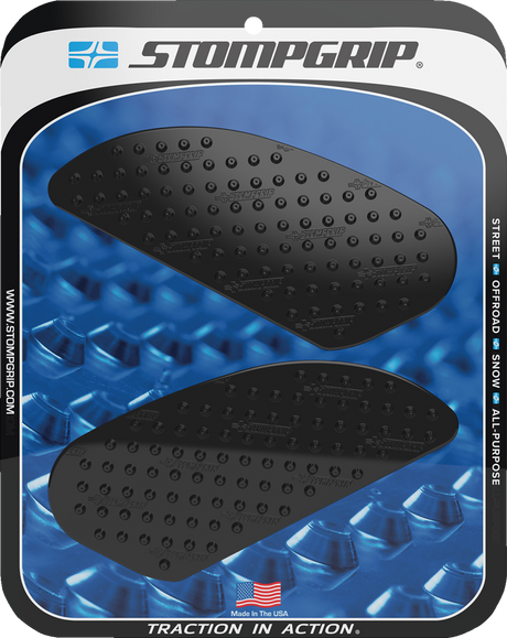 Traction Pad Tank Grips - Volcano - Black - Kawasaki | Triumph | Yamaha 1995 - 2025