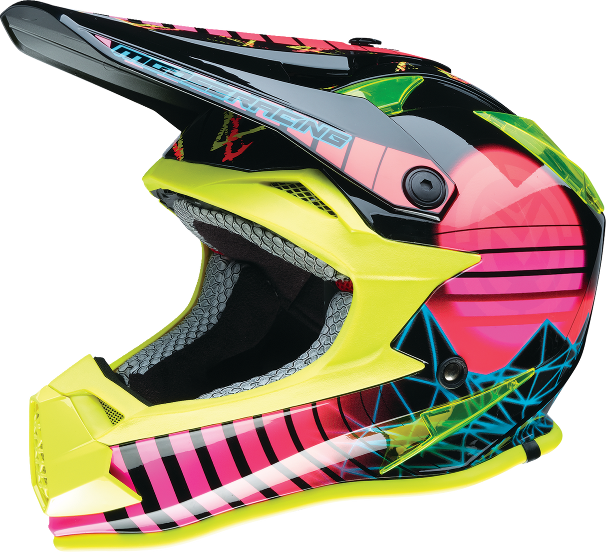 Youth F.I. Helmet - Vaporwave - MIPS® - Black/Pink/Yellow - Medium