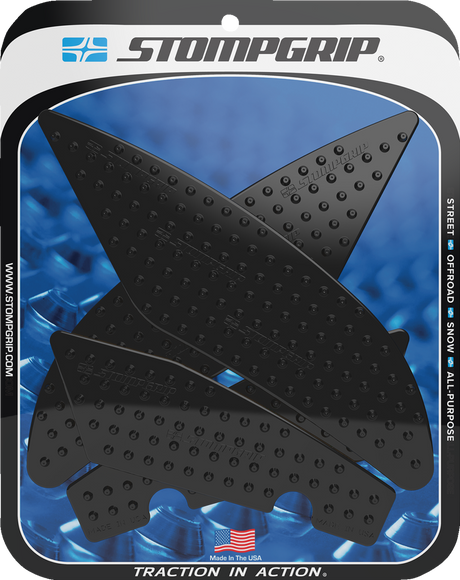 Traction Pad Tank Grips - Volcano - Black - YZF-R6 2017 - 2020