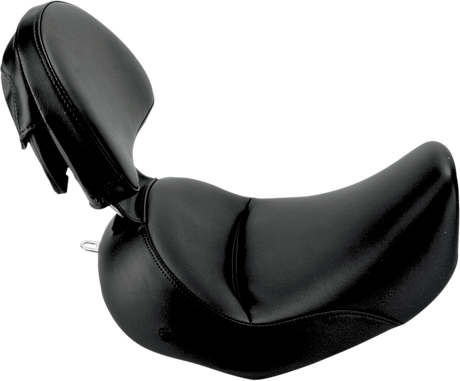 Heels Down Solo Seat - With Backrest - Plain - Black - FLSTC 2006 - 2017