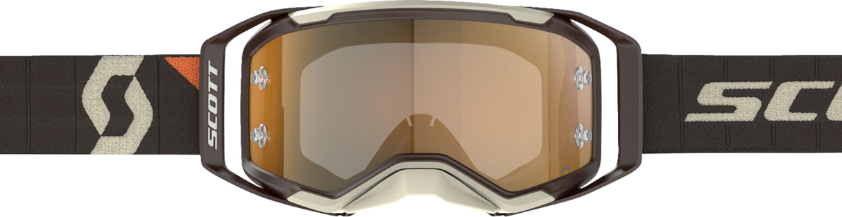 Prospect 2.0 AMP Goggle - Deep Brown/Beige - Gold Chrome Lens