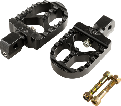 Serrated Footpegs - Black - Short 2017 - 2024