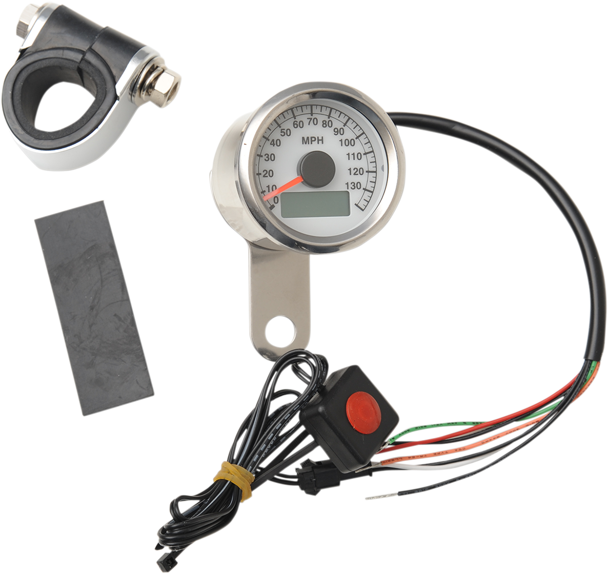 Programmable Mini Electronic Speedometer with Odometer/Tripmeter - 1.87\" - Polished 1986 - 2003