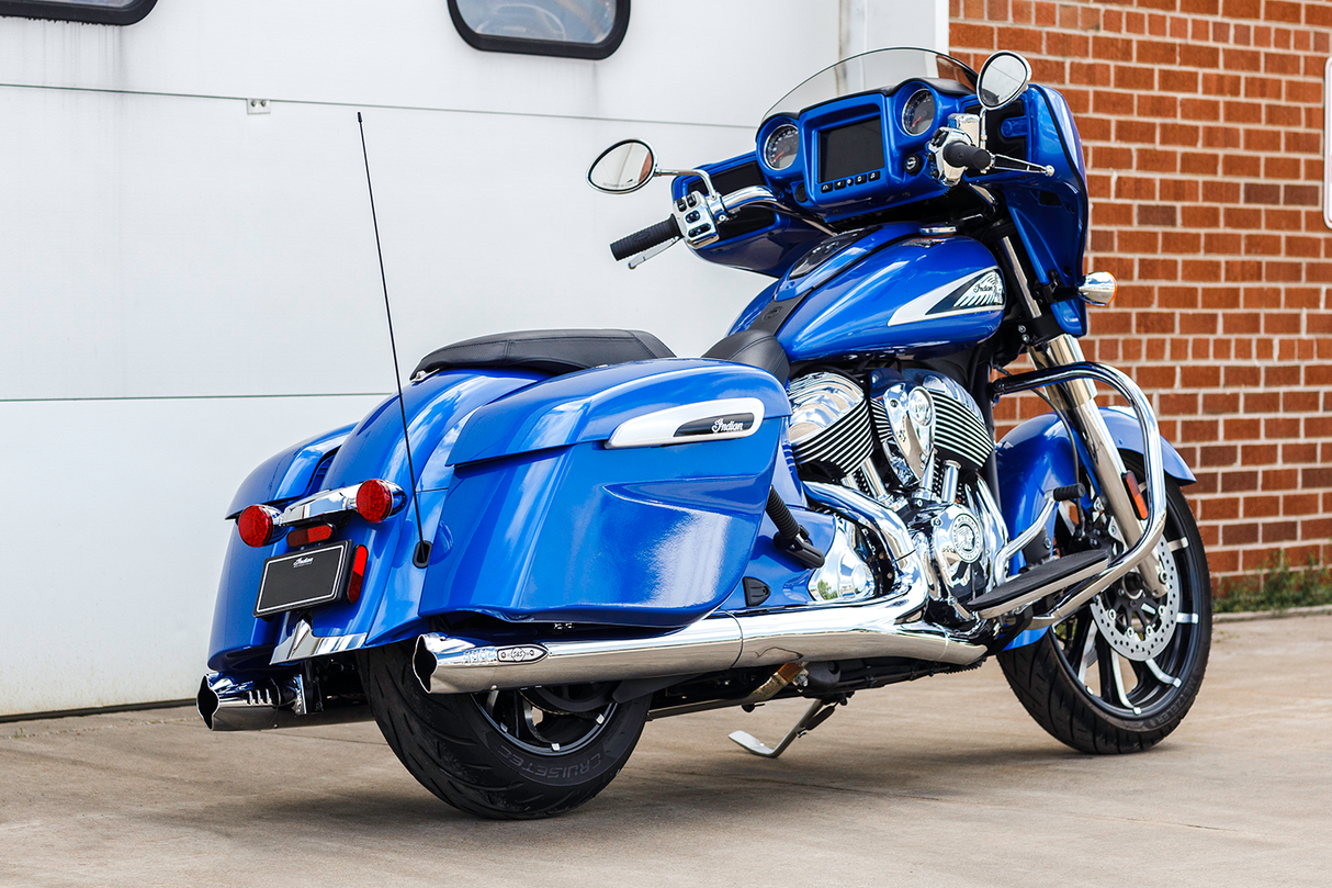 4\" Broadhead Slip-On Mufflers - Fishtail - Chrome 2014 - 2022