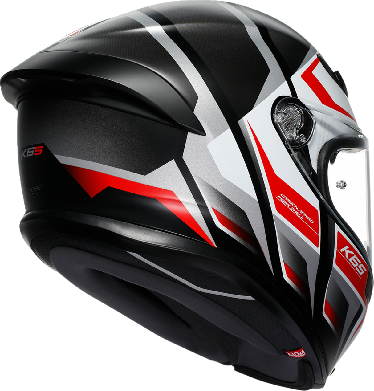 K6 S Helmet - Karve - Matte Black/White/Red - Small