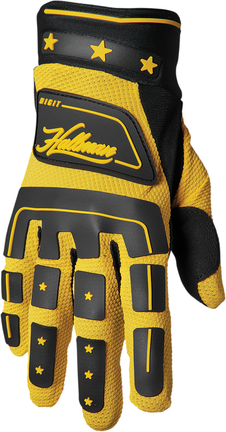 Hallman Digit Gloves - Black/Yellow - XS