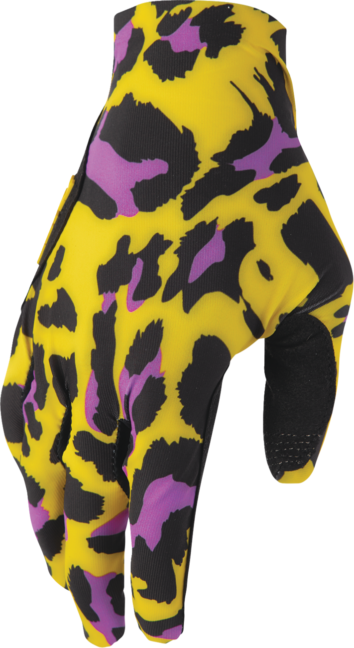 SPORTMODE Cheetah Gloves - Yellow/Purple - 2XL