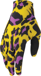 SPORTMODE Cheetah Gloves - Yellow/Purple - Large