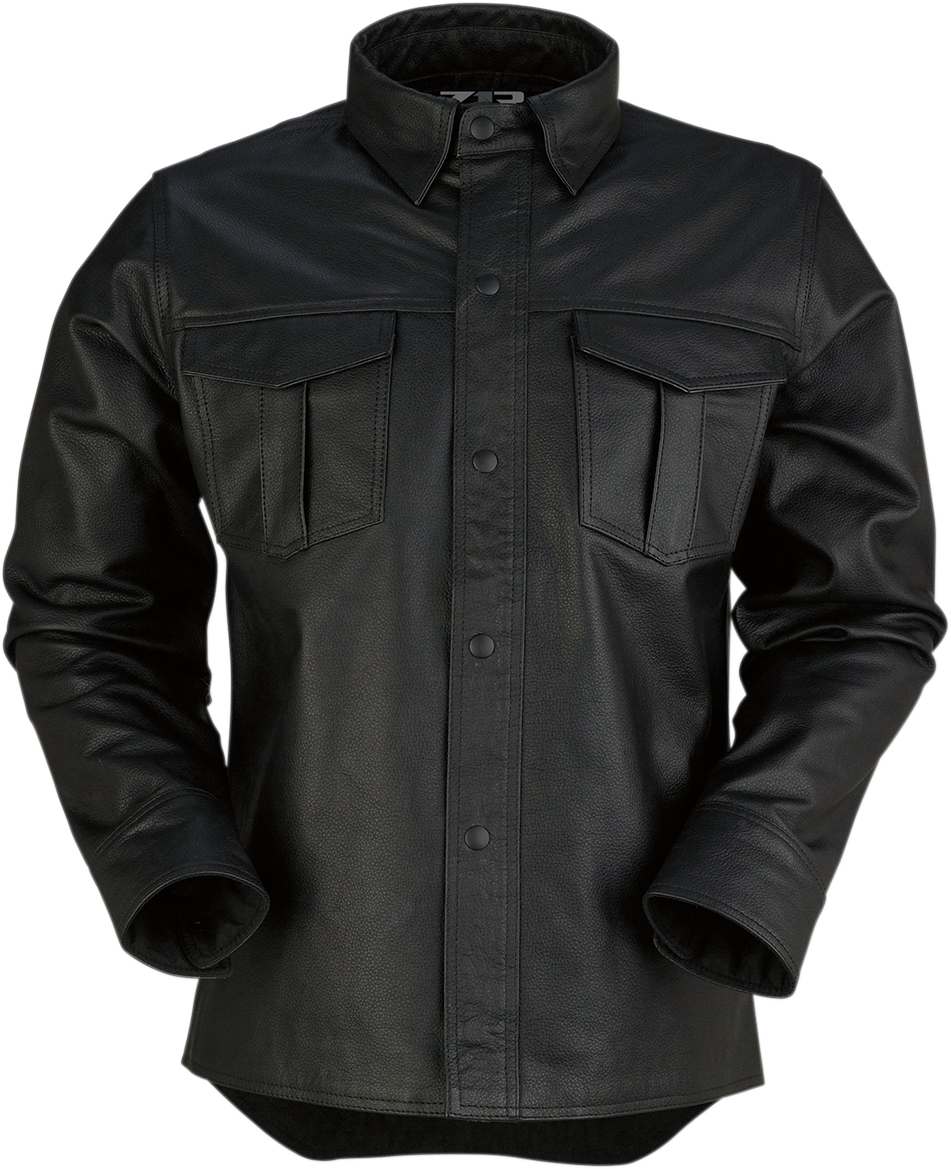 Motz Leather Shirt - Black - Medium