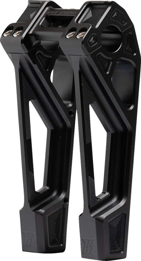 Risers - Fastback - Includes Clamp - 8\" - Black