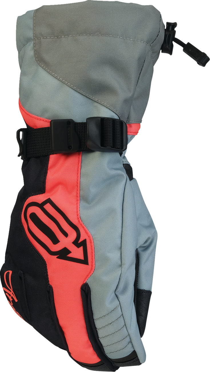 Women\'s Pivot 8 Gloves - Gray/Coral - 2XL