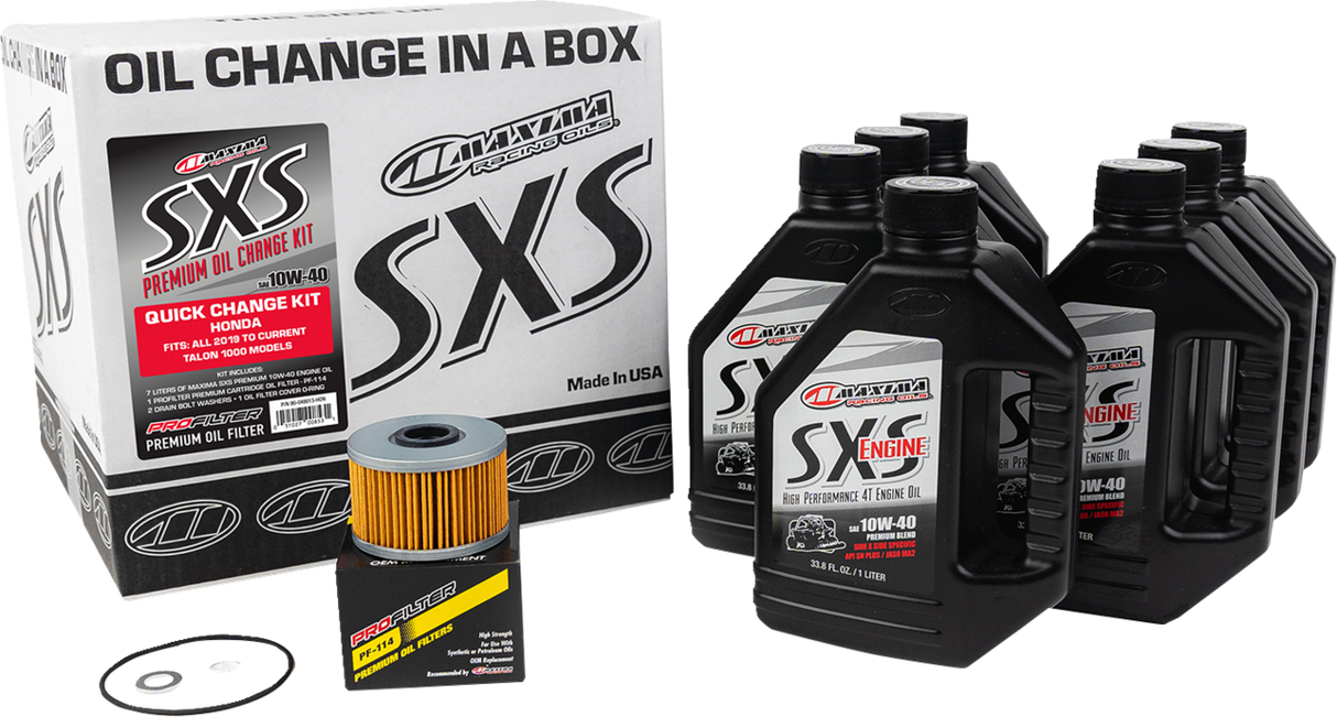 SXS Synthetic Oil Change Kit - Honda Talon - 10W40 2019 - 2024