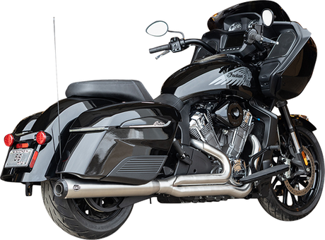 2-into-1 Qualifier Exhaust System - Brushed Stainless Steel - 49 State - Indian with PowerPlus 2020 - 2025