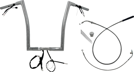 1-1/4\" EZ Install Flat Top Handlebar - 16\" - Chrome 2023 - 2024