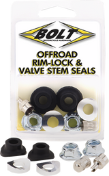 Rim Lock/Valve Stem/Seal Kit - Black/Silver